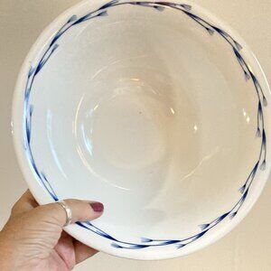 Kari Trestakk Norway Serving Bowl Hand Painted Porcelain Abstract Forks Design